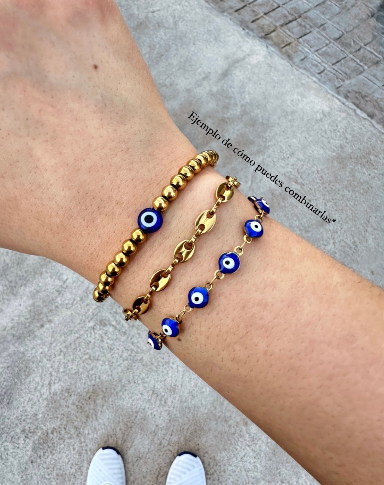 Pulsera ojos acero