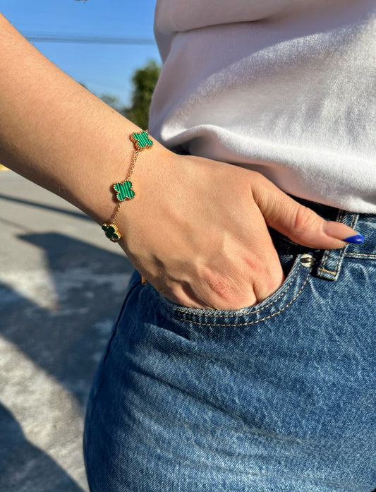 Pulsera Flores Verdes